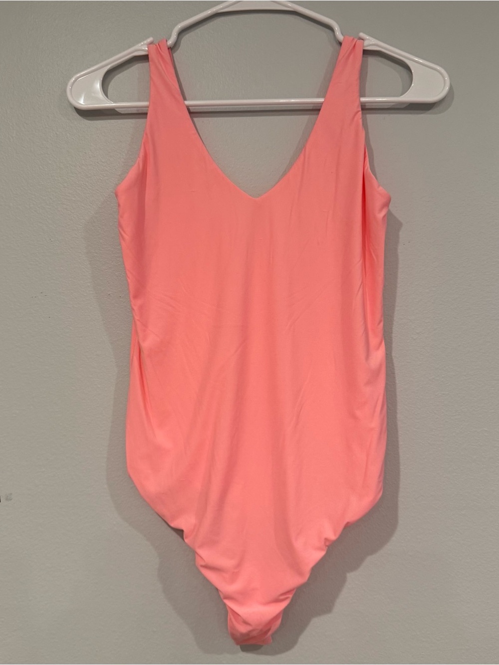 aerie Coral Pink V-Neck Bodysuit